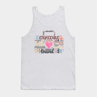 Explore - well travelled suitcase Tank Top